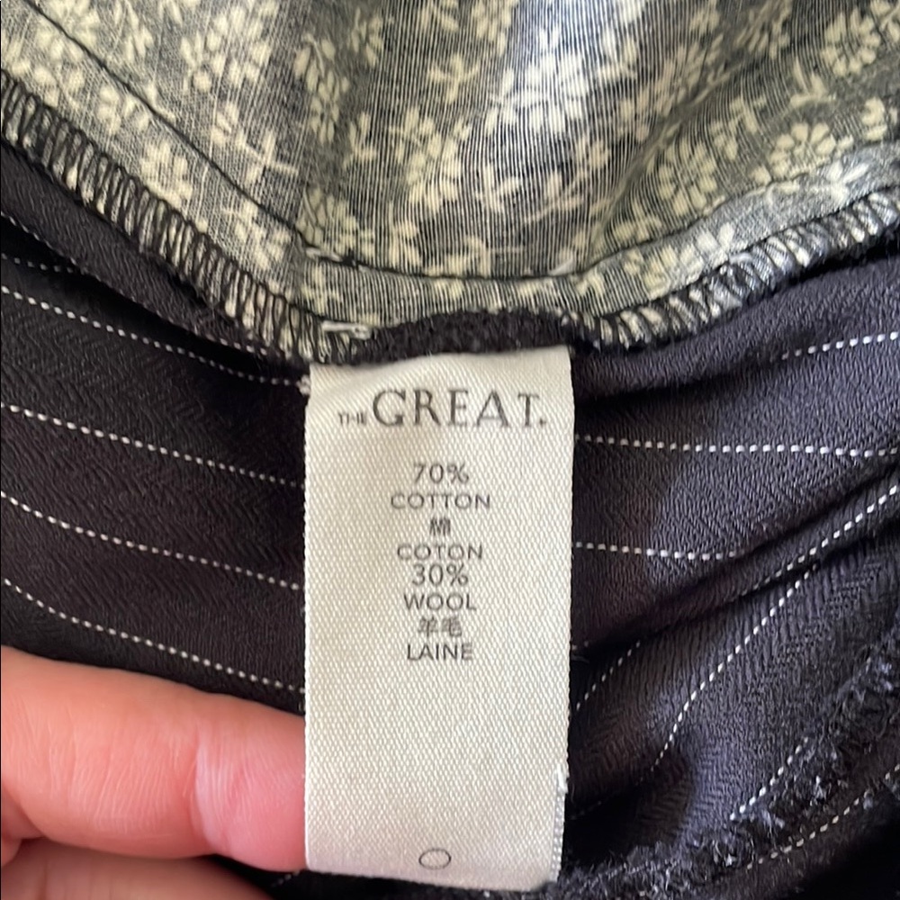 THE GREAT. Black Pinstripe Ankle Pants - Picture 5 of 7